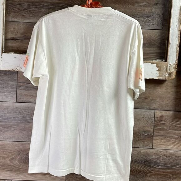 Fruit of the Loom Pumpkin Tshirt, Size Large Adult,White With Beaded Pumpkins - Picture 5 of 6